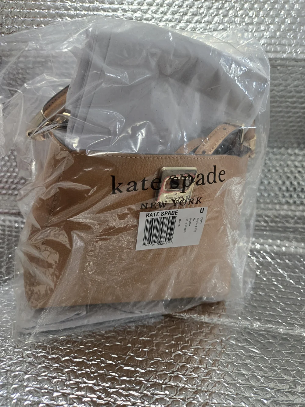 Kate Spade Structured Top-Handle Tote Bag in Tan *New
